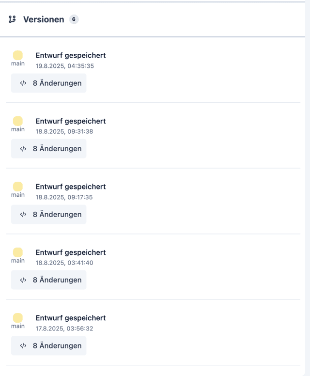 NextCMS PIM: Übersicht nach Workflow-Status