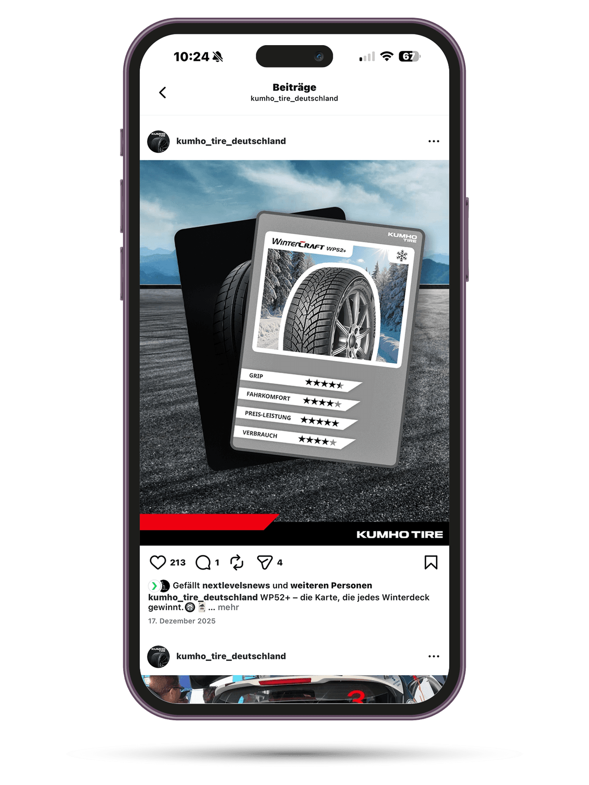 Kumho Social Media Marketing Mockup