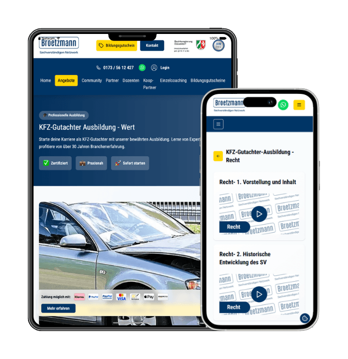 Kfz-Sachverständiger bei der Diagnose