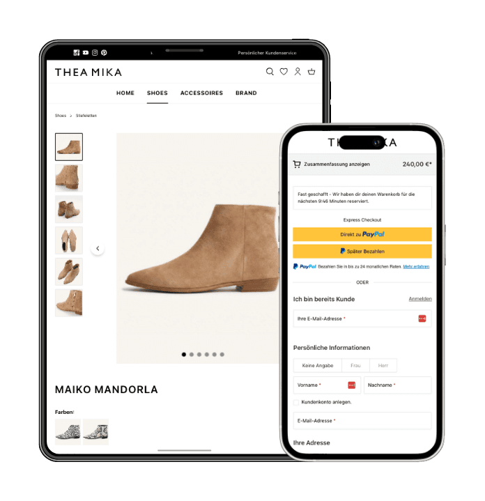 Thea Mika Produktdetail und Checkout